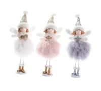FUNOMOCYA 3pièces Décorations De Noël Anges Poupée Adorables Figurines Angle pour Décoration De Bureau Thème Festif pour Maison Et
