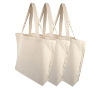 FUNOMOCYA 3pièces Lot de Cabas Toile Pliables Réutilisables Haute Capacité pour Courses Fruits Et Légumes Fourre-Tout à Main Écologique Polyvalent pour Shopping Quotidien