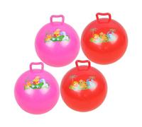 FUNOMOCYA 4 Balles Gonflables Faciles à Ranger Poignée pour Garçon et Filles et Jouets en PVC Résistants à L'explosion, Design Créatif Cartoon Couleur Aléatoire pour Jeu Parent-garçon