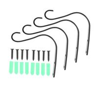 FUNOMOCYA 4 ensembles Crochets Muraux Noir Supports Suspendus pour Plantes et Lanternes Résistants Porte Paniers Décoratifs pour Jardin et Balcon Style Campagne Vintage