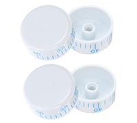 FUNOMOCYA 4 Pièces Boutons de de Température pour Réfrigérateur Manette de Rotation Capuchon de Thermostat Blanc Remplacement Compatible avec Congélateur et Frigo