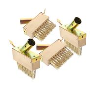 FUNOMOCYA 4 Pièces Brosse de Désherbage Fil Acier Outil Manuel Polyvalent pour Nettoyage de Fissures Terrasse Trottoir Élimination de Mousse et Mauvaises et pour Jardin et Agriculture