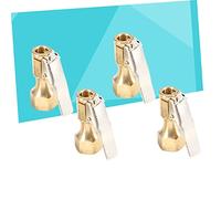 FUNOMOCYA 4 pièces Clips de Gonflage Pneus Laiton Robuste avec Verrouillage Automatique pour Gonfleur Voiture Raccord Rapide Air Comprimé Flux Air Ouvert Utilisation