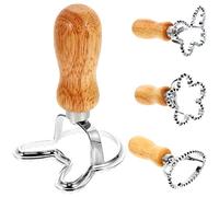 FUNOMOCYA 4 pièces Emporte à Biscuits et Moules à Raviolis Thème de Pâques avec Motifs de Fleurs Œufs et Outils de Pâtisserie Multi Fonctions pour Décorer Gâteaux et Biscuits