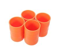 FUNOMOCYA 4 Pièces Lot de 4 Gobelets à Dés Orange de Bidon d'Huile, Plastique Léger et Résistant, Accessoires de Jeu pour Soirées, Karaoké et Jeux de Société, Portables et Faciles à Nettoyer