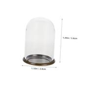FUNOMOCYA 4 Pièces Mini Cloche Dome Transparent avec Socle Miniature pour Décoration de Maison de Poupée Présentoir pour Fleurs Préservées et Micro Paysage