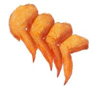 FUNOMOCYA 4 pièces Modèles Ailes de Poulet Réalistes Décorations Réutilisables et Solides pour Cuisine Boutique et Exposition