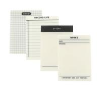 FUNOMOCYA 4 pièces Notes Adhésives Transparentes Pet Blocs de Autocollantes Réutilisables Papiers Plastiques pour Bureau École et Prise de Notes