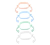 FUNOMOCYA 4 pièces Poignée pour Biberon Garçon Fille Pastel Facile à Installer Ergonomique pour Prise Main Confortable Support de Transition Biberon à Tasse pour Premiers Mois