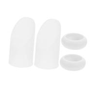 FUNOMOCYA 4 pièces Protège-bec et Couvercle de Théière Silicone Anti-brûlure Protection Étanche la Chaleur Chocs Accessoires pour Théière Petit Format Blanc