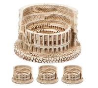 FUNOMOCYA 4 Pièces Set de Statues du Forum Romain Résine Décor Architecture Ancienne pour Terrarium Tortue Aquarium Réservoir Reptile Bureau