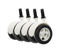 FUNOMOCYA 4 Pièces Stroller Wheels Replacement Silent Smooth Swivel Caster For Walkers And Strollers Plastic Front Back Wheel Set