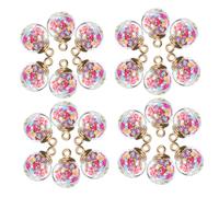 FUNOMOCYA 40 Pièces Mini Pendentifs à Paillettes Décorations DIY Noël Perles Transparentes Sûres pour Guirlandes