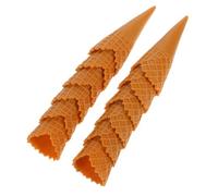 FUNOMOCYA 40 Pièces Mini Waffle Ice Cones PVC Accessoires Réalistes pour Jeux de Simulation et Décorations Été Jouets Miniatures pour Cuisine et Fête
