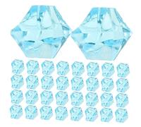 FUNOMOCYA 450 Pièces Glace simulée glaçons réutilisable Cubes Forme Cube de Glace glaçon Artificiel Artificielle Fausse Claire Faux glaçon simulacre de Acrylique Ciel Bleu