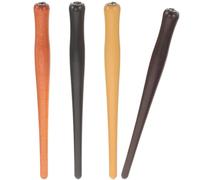 FUNOMOCYA 4pcs Porte-plume en Bois pour Garçon et Filles Design Ergonomique et Surface Lisse, Accessoire Dessin Professionnel pour Calligraphie et Dessin Cartoon Style Style Aléatoire