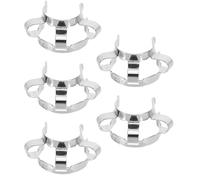 FUNOMOCYA 5 Pièces Beaker Clamp Acier Inoxydable Support de Laboratoire Ajustable pour Verrerie Scientifique Pince Standard pour Expériences de Chimie Fixation Robuste et Compacte