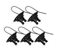 FUNOMOCYA 5 Pièces Lot de 5 Bouchons de Valve D’Air Noirs pour Kayak Gonflable Ficelle, Valve de Remplacement Étanche pour Canoë et Bateau de Pêche, Accessoires Nautiques Sécurisés et