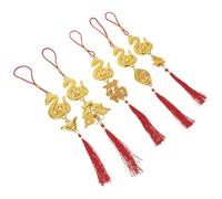 FUNOMOCYA 5 pièces Ornements Suspendus du Nouvel an Chinois Serpent Symbolique Décoration Festive avec Pompons pour Maison Bureau Restaurant