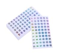 FUNOMOCYA 50 pièces Étiquettes Numérotées Consécutives Rondes Autocollants Vinyle Étanches pour Organisation Inventaire Classement Stockage Extérieur