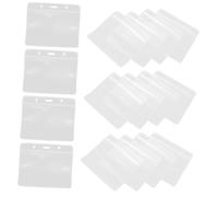 FUNOMOCYA 50 pièces Protège-cartes Pochettes Ultra-minces Résistantes et Réutilisables pour Cartes Identité Porte-badges Clair pour Enseignants et Employés