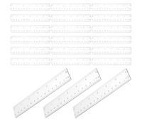 FUNOMOCYA 50 Pièces Règle et Outil de Mesure Transparente Précis Plastique Léger pour École le Bureau Travaux Manuels