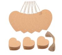 FUNOMOCYA 500 Pièces Étiquettes Coeur Kraft avec Ficelle Étiquettes Blanches DIY pour Mariage Anniversaire Saint-valentin Vintage et Décoration Festive