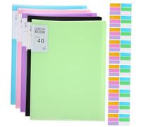 FUNOMOCYA 5pièces Chemises De Classement Plastique Format avec Pochettes Transparentes Et Onglets pour Organiser Et Présenter des Documents Importants