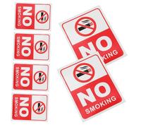 FUNOMOCYA 6 pièces Autocollants Interdiction de Fumer Panneaux Rectangulaires PVC Avertissement Sécurité pour Intérieur Extérieur Bureaux Zones Publiques