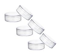 FUNOMOCYA 6 Pièces Boîte à Bonbons Design Compact en Ps Ronde Transparente avec Couvercle Petite Boîte de Rangement Polyvalente pour Ustensiles Cuisine et Cosmétiques, pour Décorer Votre