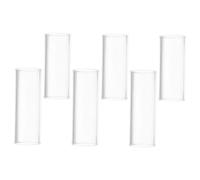 FUNOMOCYA 6 Pièces Guitar Glass Transparent Lightweight Wear Resistant Finger Slides For Acoustic Electric Guitar Ergonomic Fit For Jazz Blues Rock Performances