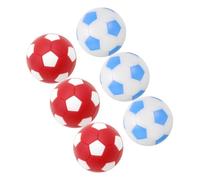 FUNOMOCYA 6 pièces Mini Ballons Football Plastique Durables pour Jeu de Table Football Accessoires de Remplacement Couleurs Vives Rouge Blanc Bleu