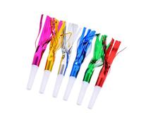 FUNOMOCYA 6 pièces Sifflets à Franges Métalliques Colorés pour Fêtes Garçon Fille Bruitages Festifs pour Jouets de Kermesse Garçon Fille