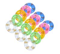 FUNOMOCYA 60 Pièces Mini Anneaux De Natation Gonflables Flotteur De Piscine pour Maison De Poupée Décor De Bouée De Bain Miniature Modèle De Bouée De Bain Miniature Jouets Gonflables PVC