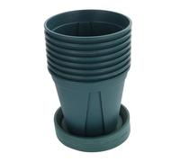 FUNOMOCYA 8 Ensembles Plant Nursery Pots with Tray Breathable Containers for Home Gardening and Seedling Planting