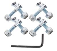 FUNOMOCYA 8 Ensembles Vis de Fixation pour Skateboard Bleu Ensemble de Vis Écrous avec ccessoire Essentiel pour Réparation et Entretien de Planche à roulettes