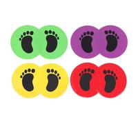 FUNOMOCYA 8 Pièces Agility Markers PVC Footprint Sports Training Floor Spots Flat Mats for Preschool Soccer Basketball Practice