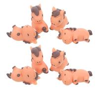 FUNOMOCYA 8 Pièces Figurines Cheval Miniature en Résine Marron, Décor Créatif et Réaliste, pour Interaction Parent-garçon et Filles et Décoration Intérieure