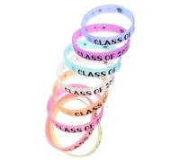 FUNOMOCYA 8 Pièces Graduation Silicone Wristbands Glow In The Dark Class Of Graduation Season Bracelets Comfortable For Party Events