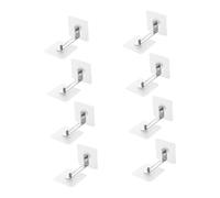 FUNOMOCYA 8 pièces Kit Ancrages Adhésifs Anti-basculement pour Meubles sans Perçage Fixation Murale Sécurisée pour Bibliothèque Armoire et Commode Support Anti-basculement Garçon Fille
