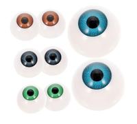 FUNOMOCYA 8 Pièces Yeux Creux Colorés pour Poupées DIY Accessoires Halloween Effrayants Globes Oculaires Faux pour Décoration et Bricolage Fête Couleur Aléatoire