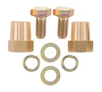 FUNOMOCYA Adaptateur de Bornes de Batterie Voiture en Laiton 10 Mm M10 Filetage Interne, Connecteurs Positifs et Négatifs, Ensemble 1 Paire Compatible Bornes Latérales, Accessoire