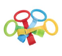 FUNOMOCYA Anneaux de Traction Légers et Robustes 4pcs pour Garçon et Filles pour Aider Bébé à Se Tenir Debout en Plastique et Nylon et Développer le Mouvement Parc ou Berceau