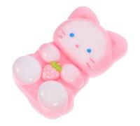 FUNOMOCYA Anti-Stress Chat Fraise Rose, Peluche Souple à Presser, Petit Mochi Mignon, Sensoriel Doux pour Garçon et Filles et Adultes, Présent Ludique pour Fêtes et Voyages