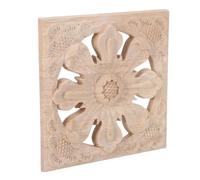 FUNOMOCYA Applique Décorative en Bois Sculpté Style Européen 15 Cm