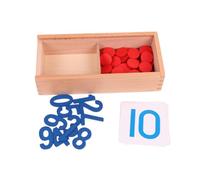 FUNOMOCYA Apprentissage Mathématique Bois Montessori avec Jetons pour Compter Jeu Éducatif Interactif pour Développer Intelligence Pensée des Garçon Fille