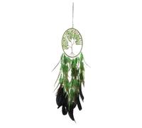 FUNOMOCYA Attrape-RêVes Vert DéCoration Murale Suspendue en MatéRiau SynthéTique 25.6 Pouces Ornement Capturant Les Cauchemars pour Chambre Et Salon