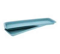 FUNOMOCYA Bac à Plantes en Plastique 2pcs pour Jardinières Soucoupe Rectangulaire Bac D'égouttage Robuste 48x14.5x2.3 Cm pour Plantes D'intérieur Facile à Nettoyer Et Solide