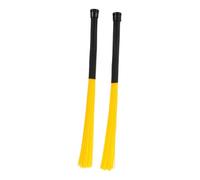 FUNOMOCYA Balais Jazz pour Batterie Nylon Jaune Accessoires Percussion Compacts et Réutilisables Brosses pour Batterie Pratiques et Légères pour Musiciens