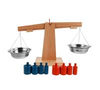 FUNOMOCYA Balance en Bois Montessori pour Garçon et Filles - Modèle de Balance Mathématique Éducative Plateau Professionnel - D’Apprentissage des Chiffres pour Maternelle et Classe -